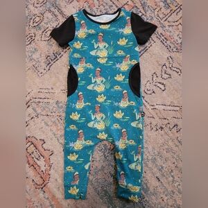 Rags to Raches 18-24 Months Disney Princess Tiana Romper Jumper Bodysuit Outfit